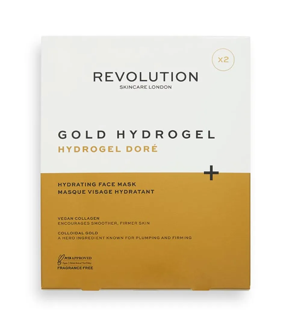 Pack de 2 mascarillas hidratantes Gold Hydrogel