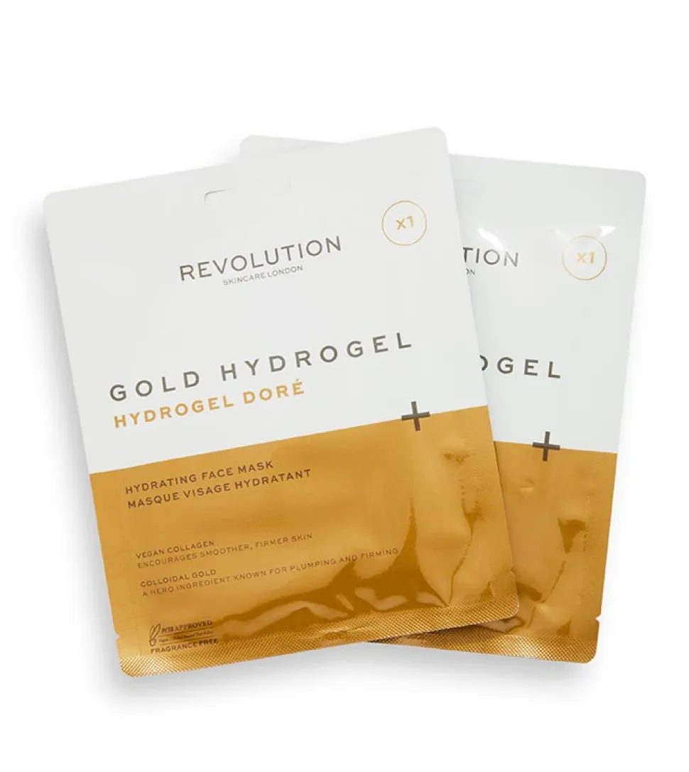 Pack de 2 mascarillas hidratantes Gold Hydrogel
