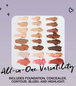 Paleta de rostro en crema base, colorete y bronceador - Medium