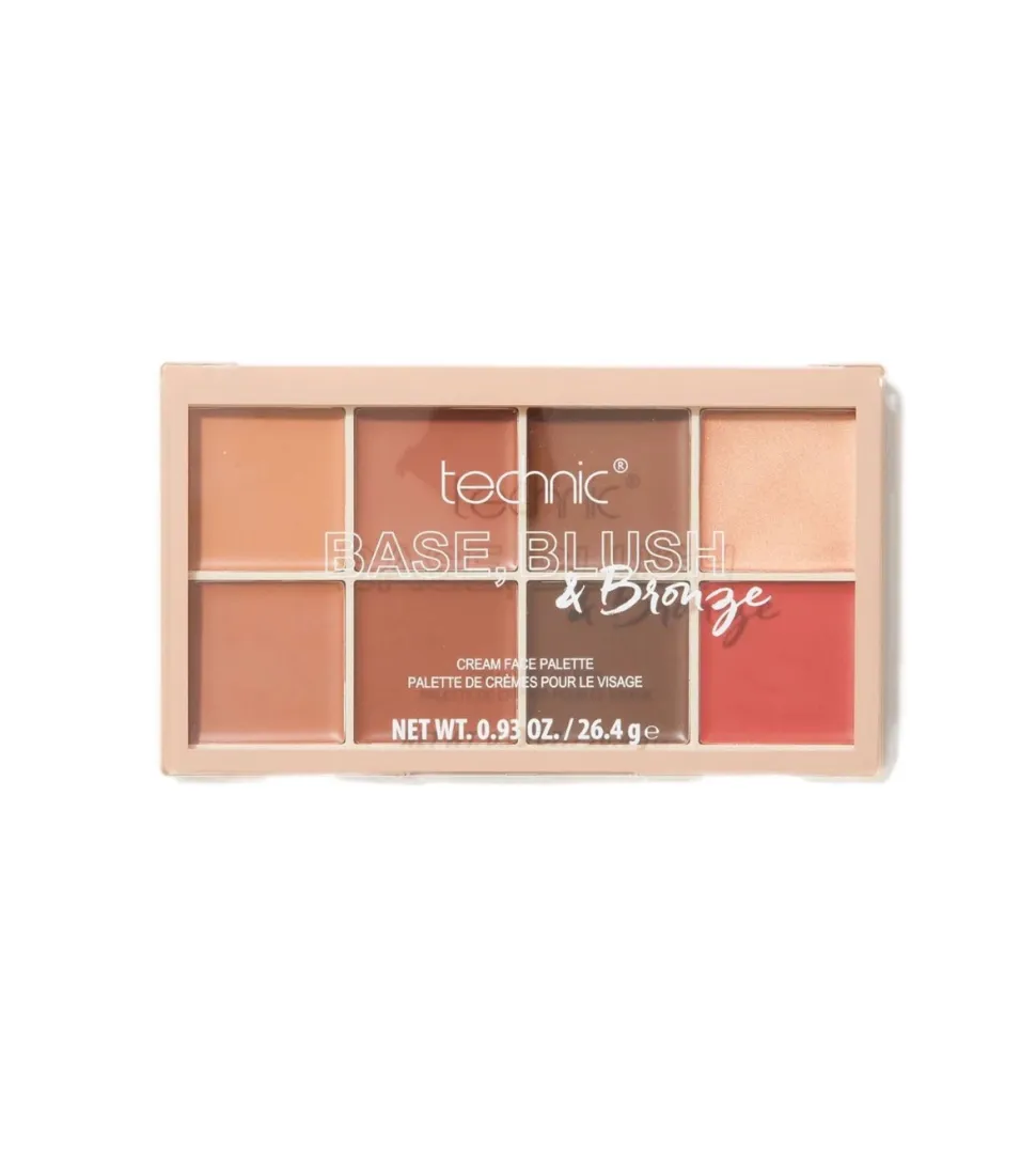 Paleta de rostro en crema base, colorete y bronceador - Dark