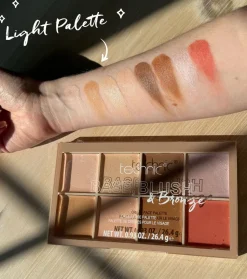 Paleta de rostro en crema base, colorete y bronceador - Light