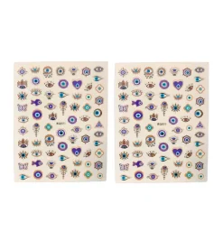 Pegatinas para decoración de uñas - 01: Ojos turcos
