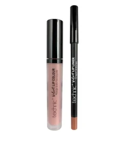 Perfilador de Labios + Labial Líquido Velvet Lip Kit - Tea Rose