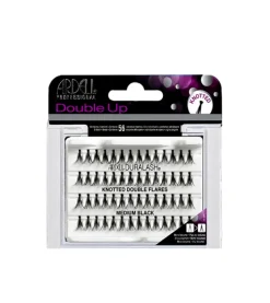 Pestañas postizas Individuales Duralash - Double Up: Medium Blac