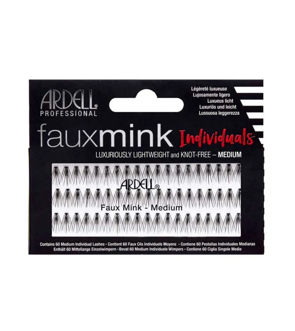 Pestañas postizas Individuales Fauxmink - Medium Black