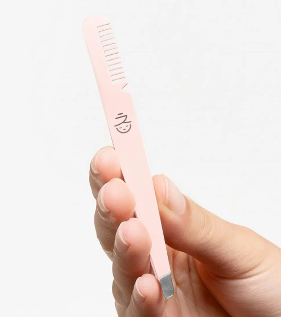 Pinza de depilar con peine para cejas