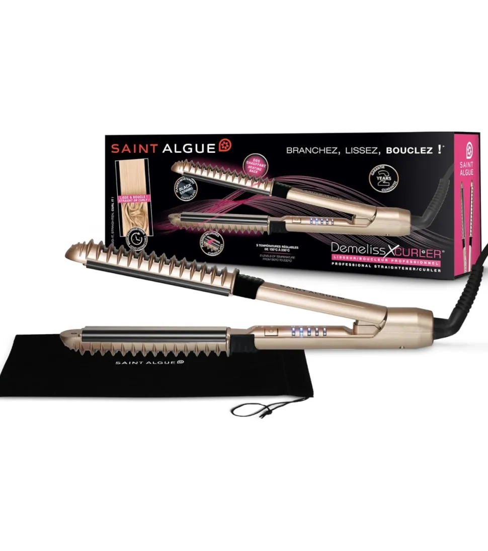 Plancha para el pelo y rizador 2 en 1