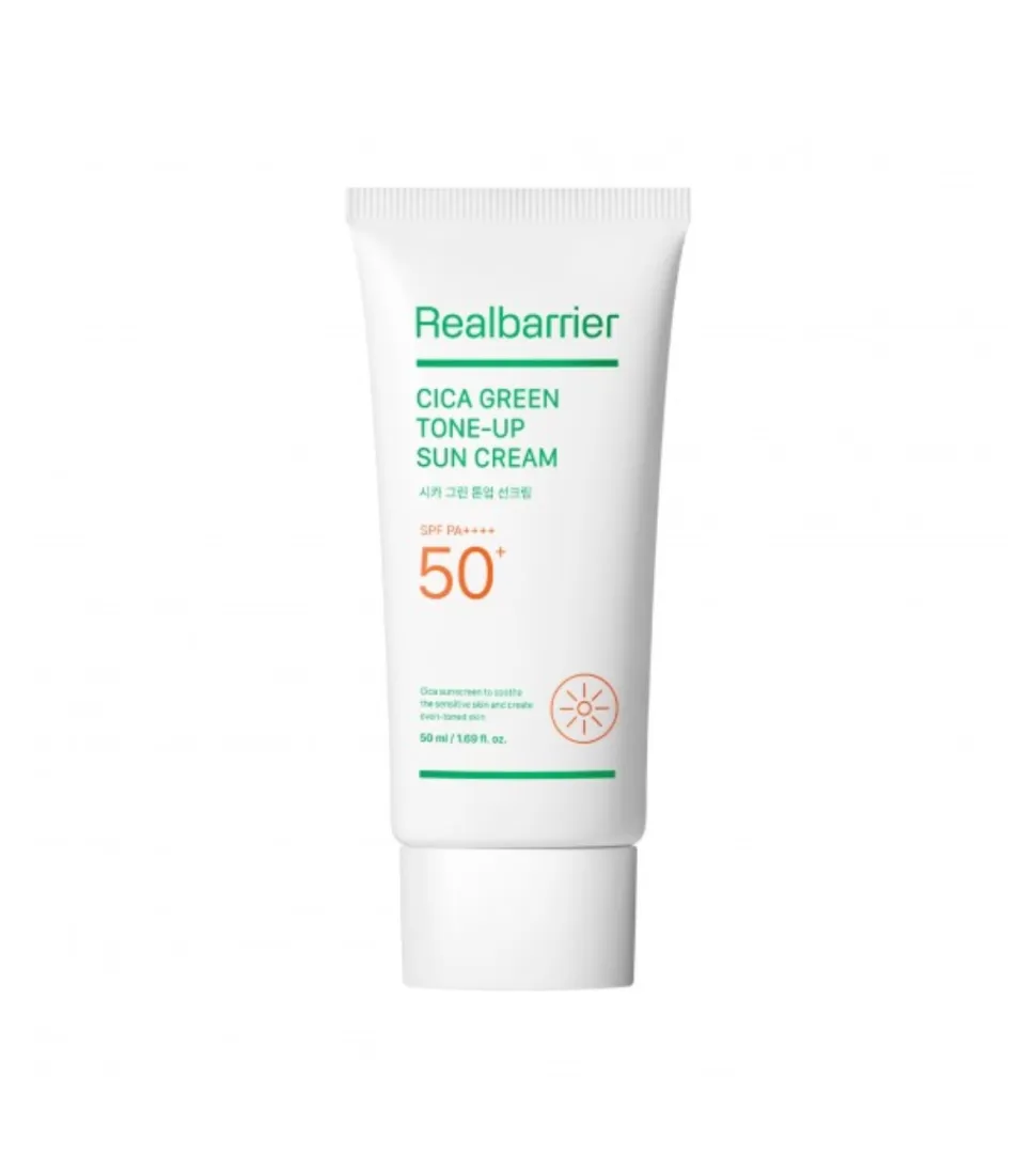 Protector solar con centella asiática CICA Green Tone-Up SPF 50 PA++++ - Piel sensible y con rojeces