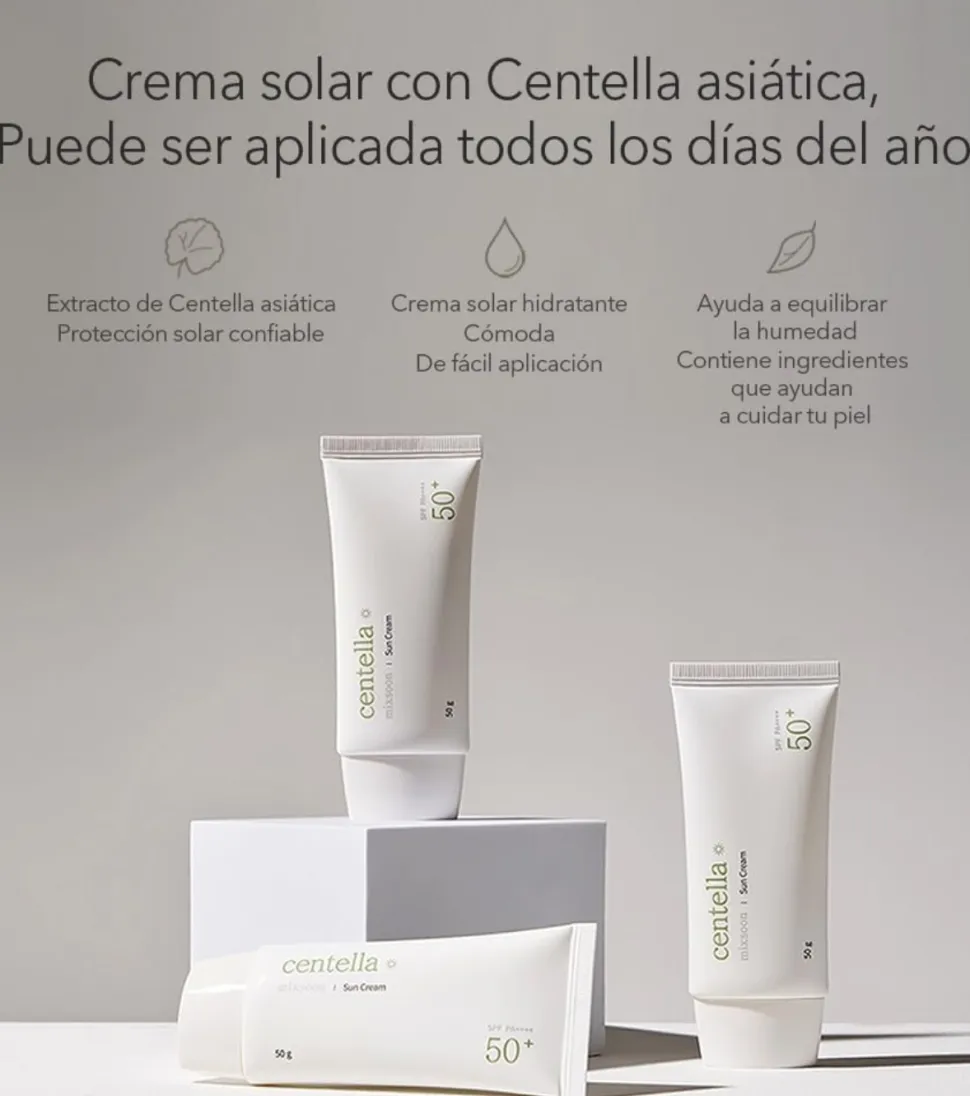 Protector solar facial con Centella Asiática SPF50+ PA++++