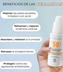 Protector solar facial SPF50 con color - Sand