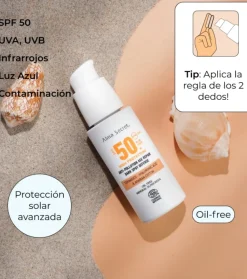 Protector solar facial SPF50 con color - Golden