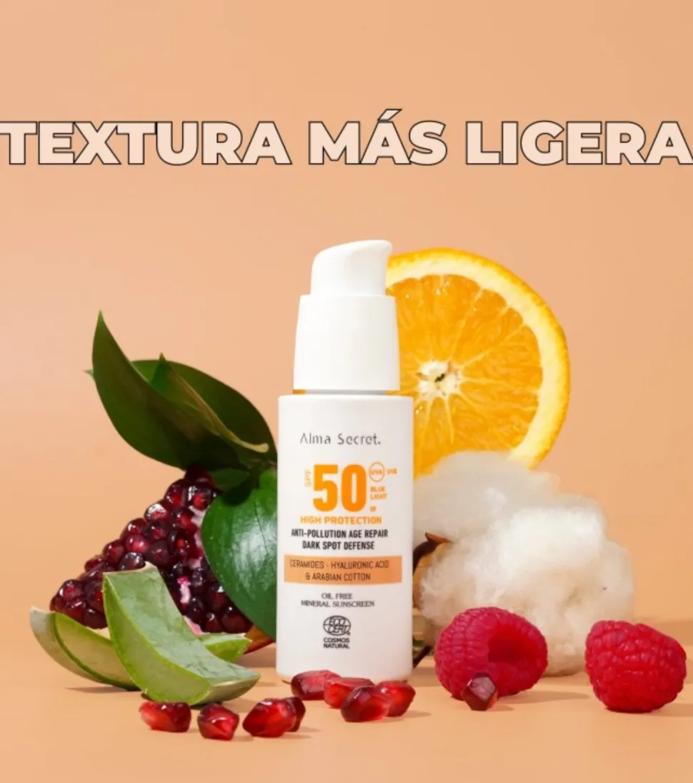 Protector solar facial SPF50 con color - Golden
