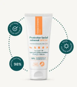Protector solar mineral facial con color SPF50 - Pieles sensibles