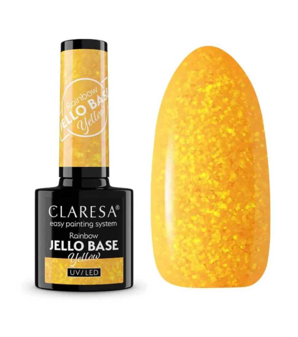 *Rainbow Jello Base* - Esmalte de uñas semipermanente - Yellow
