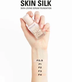 Revolution - Base de maquillaje Skin Silk Serum Foundation - F4