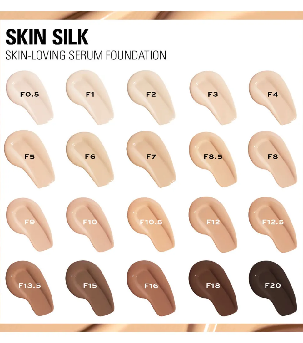 Revolution - Base de maquillaje Skin Silk Serum Foundation - F2