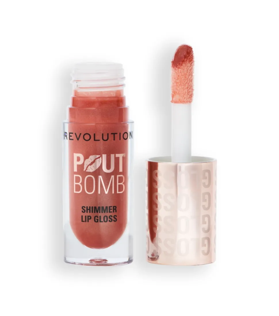 Revolution - Brillo de labios con Shimmer Pout Bomb - Nude Glow