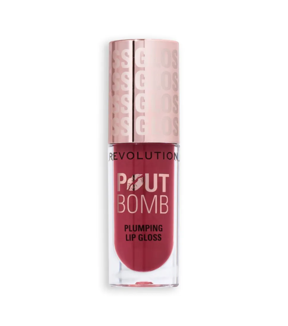 Revolution - Brillo de labios voluminizador Pout Bomb - Rosewood Rose Pink