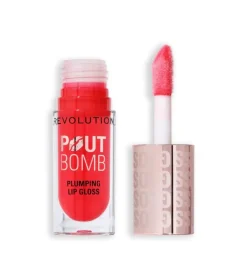 Revolution - Brillo de labios voluminizador Pout Bomb - Cherry Sheer Red