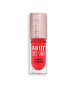 Revolution - Brillo de labios voluminizador Pout Bomb - Cherry Sheer Red