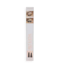Revolution - Delineador de ojos Felt & Kohl Precision Dual Liner - White