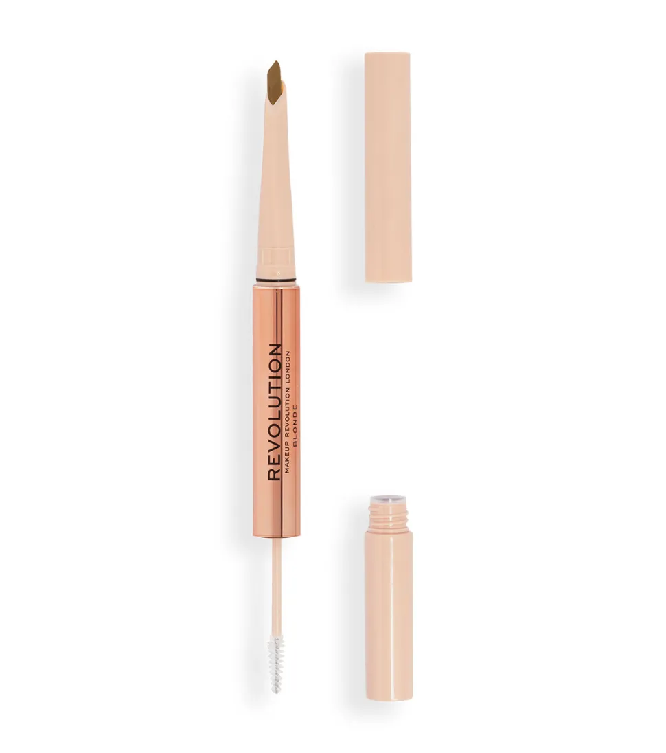 Revolution - Lápiz de cejas Fluffy Brow Filter Duo - Blonde