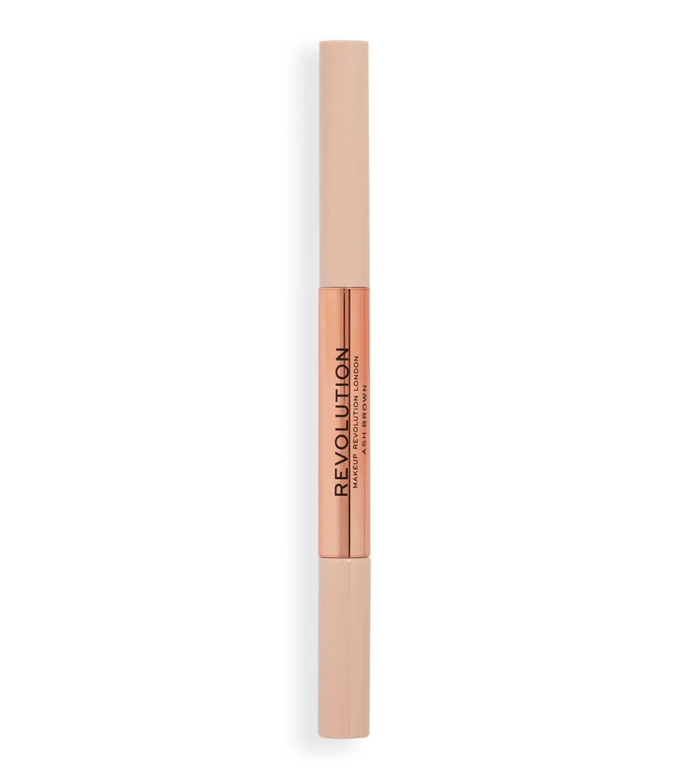 Revolution - Lápiz de cejas Fluffy Brow Filter Duo - Blonde