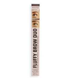 Revolution - Lápiz de cejas Fluffy Brow Filter Duo - Ash Brown