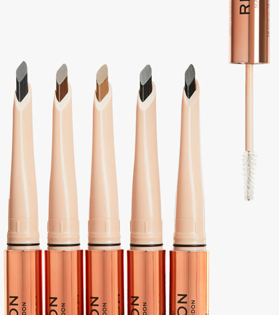 Revolution - Lápiz de cejas Fluffy Brow Filter Duo - Ash Brown
