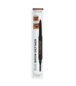 Revolution - Lápiz para cejas Duo Brow Definer - Medium Brown