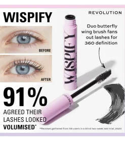 Revolution - Máscara de pestañas Wispify False Lash