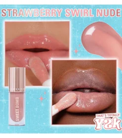 Revolution - *Y2K Baby* - Brillo de labios Sweet Bomb - Strawberry Swirl Nude