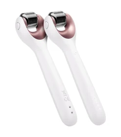Rodillo facial con microagujas 9 en 1 - White Rose Gold