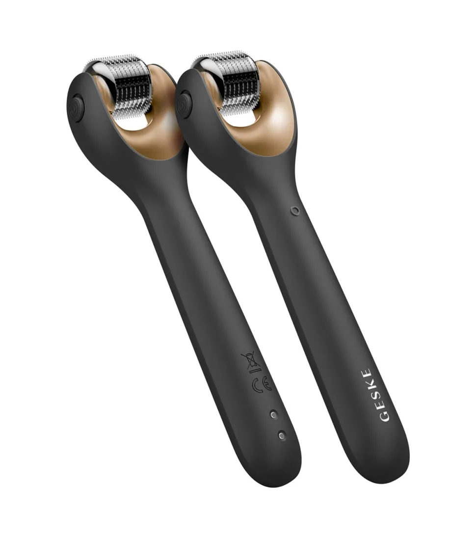 Rodillo facial con microagujas 9 en 1 - Black Gold