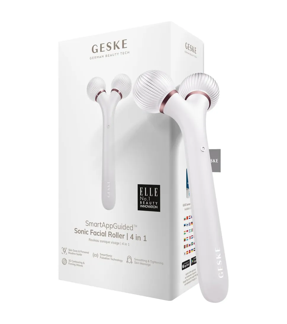 Rodillo facial sónico 4 en 1 - White Rose Gold