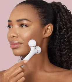 Rodillo facial sónico 4 en 1 - White Rose Gold