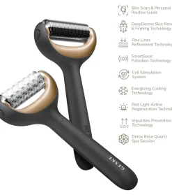 Rodillo facial y corporal con microagujas 9 en 1 - Black Gold