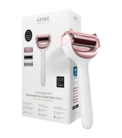 Rodillo facial y corporal con microagujas 9 en 1 - White Rose Gold