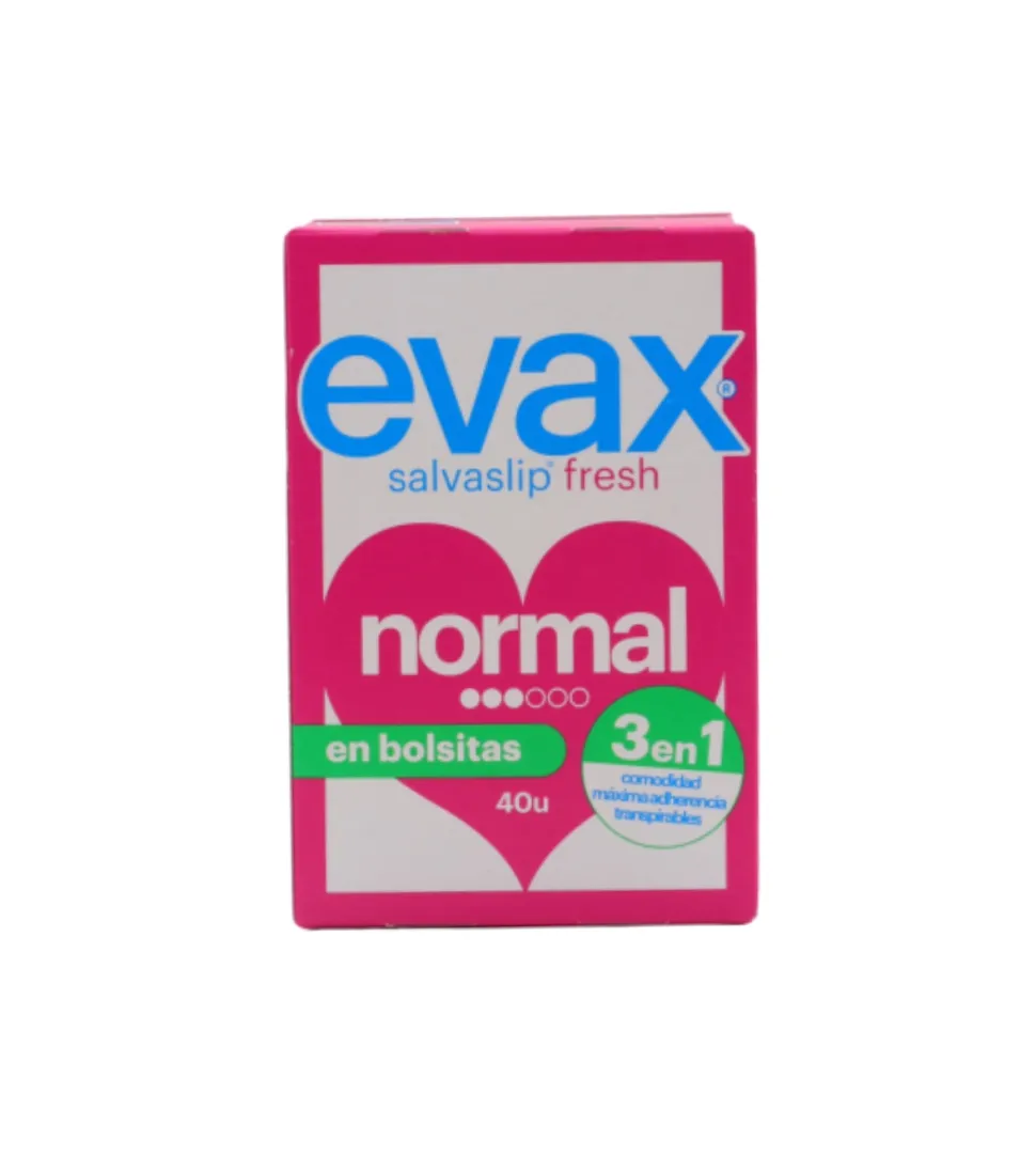 Salvaslip normal plegado en bolsitas - 40 unidades
