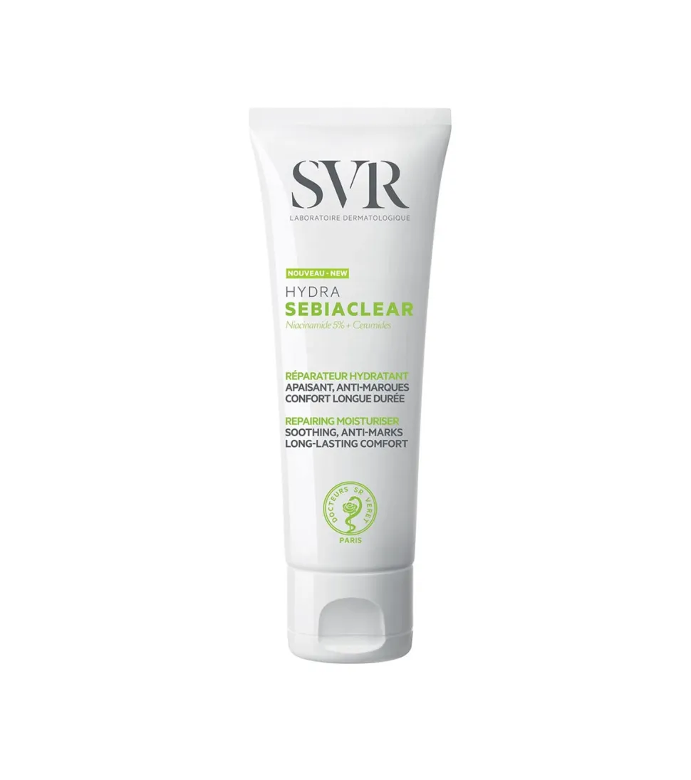 *Sebiaclear* - Crema facial hidratante, reparador, calmante y anti-marcas Hydra - Pieles con tendencia acneica