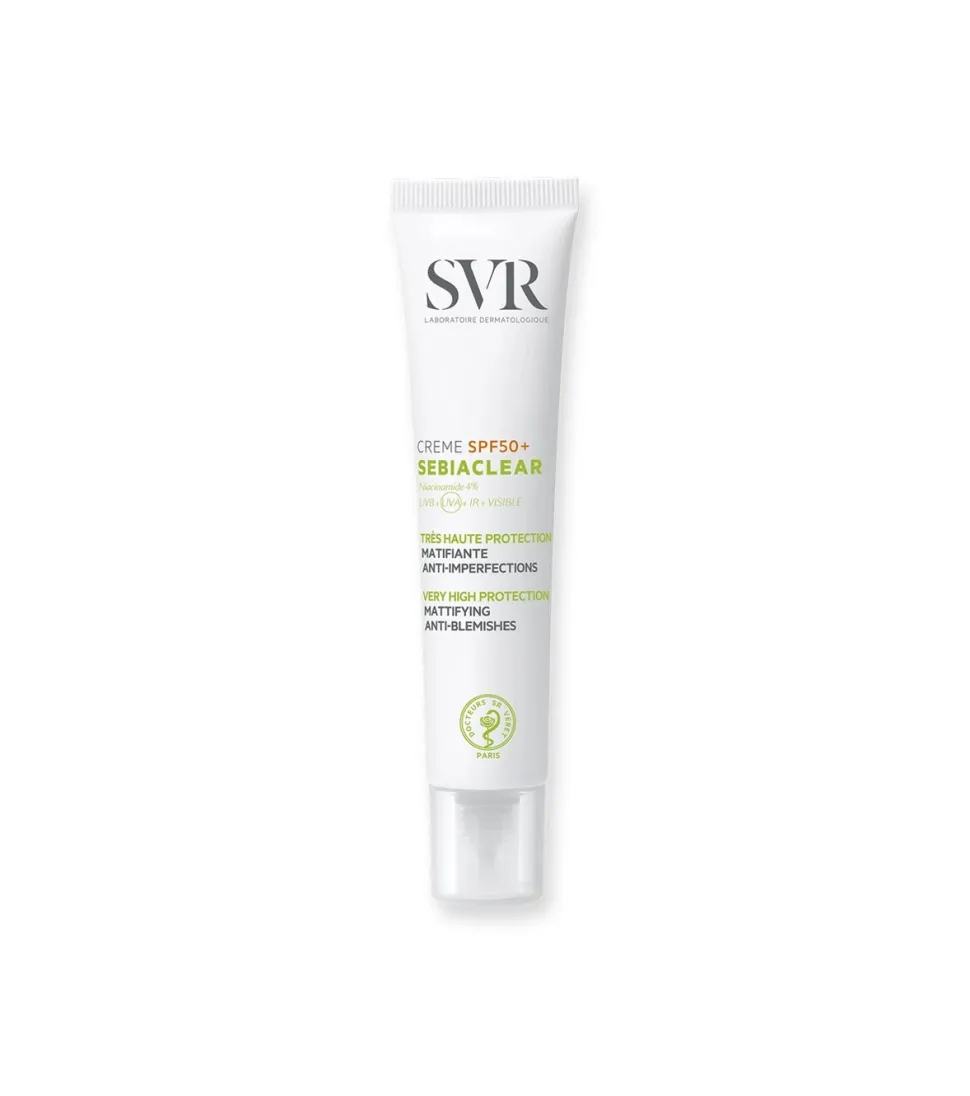 *Sebiaclear* - Crema solar facial matificante y anti-imperfecciones SPF50+ - Pieles sensibles, mixtas a grasas, con tendencia acneica
