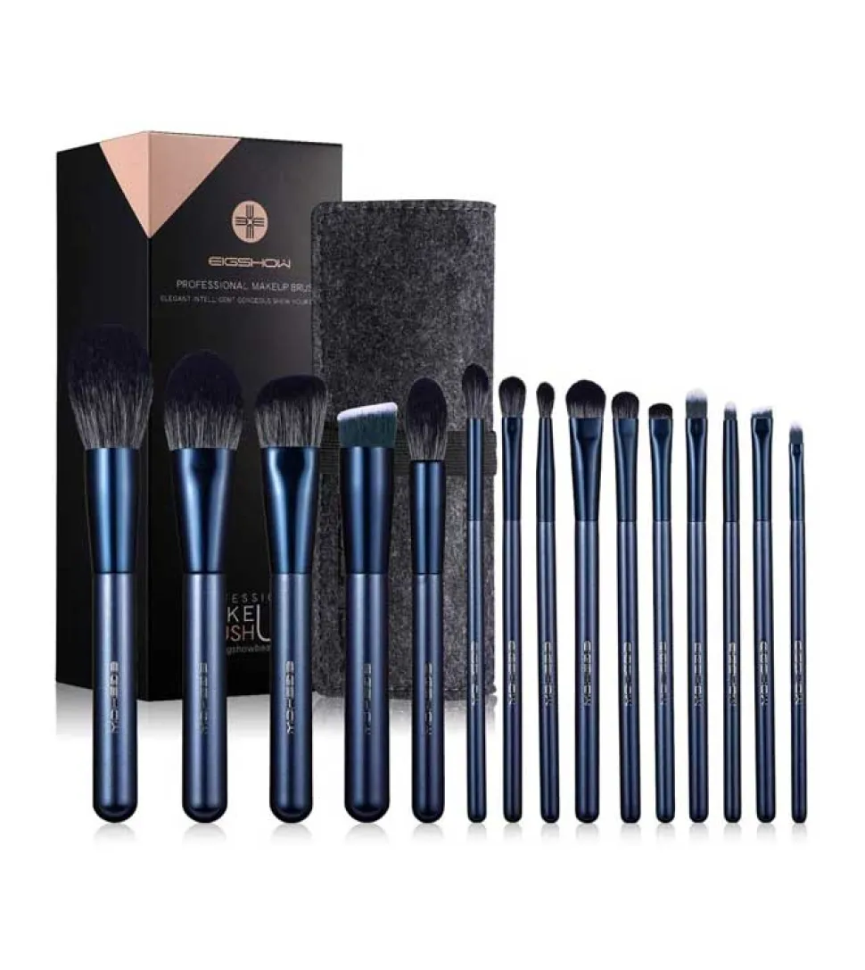 Set 15 brochas de maquillaje Jade Series - Turmaline Blue