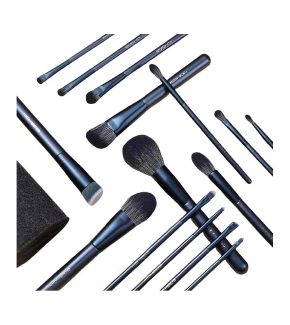Set 15 brochas de maquillaje Jade Series - Turmaline Blue