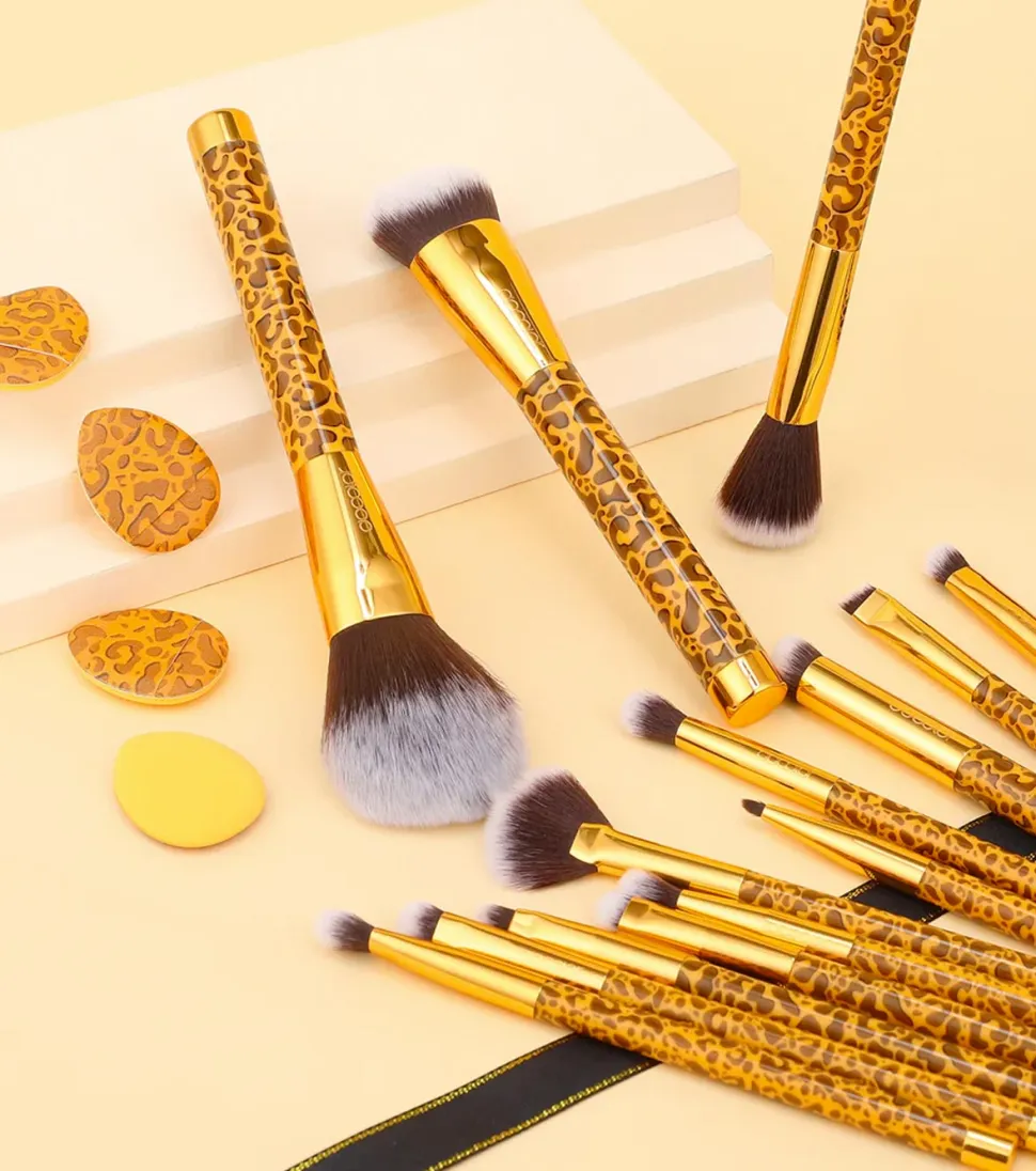 Set de brochas Leopard (15 piezas)
