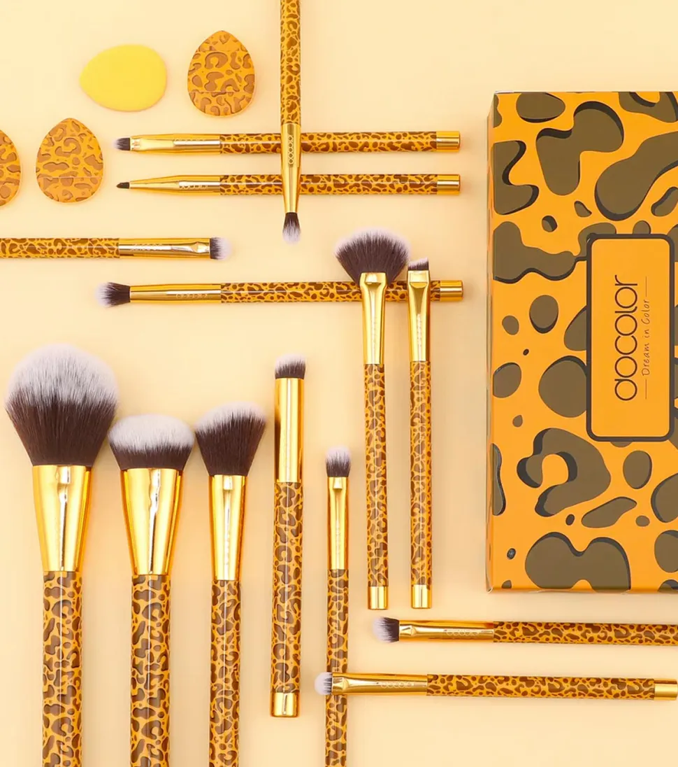 Set de brochas Leopard (15 piezas)