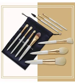 Set de brochas (10 piezas) - Champagne Gold