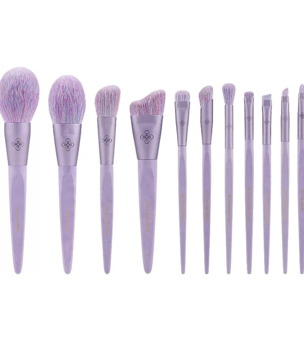 Set de brochas (11 piezas) - Ecopro Bamboo - Mist Purple