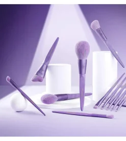 Set de brochas (11 piezas) - Ecopro Bamboo - Mist Purple