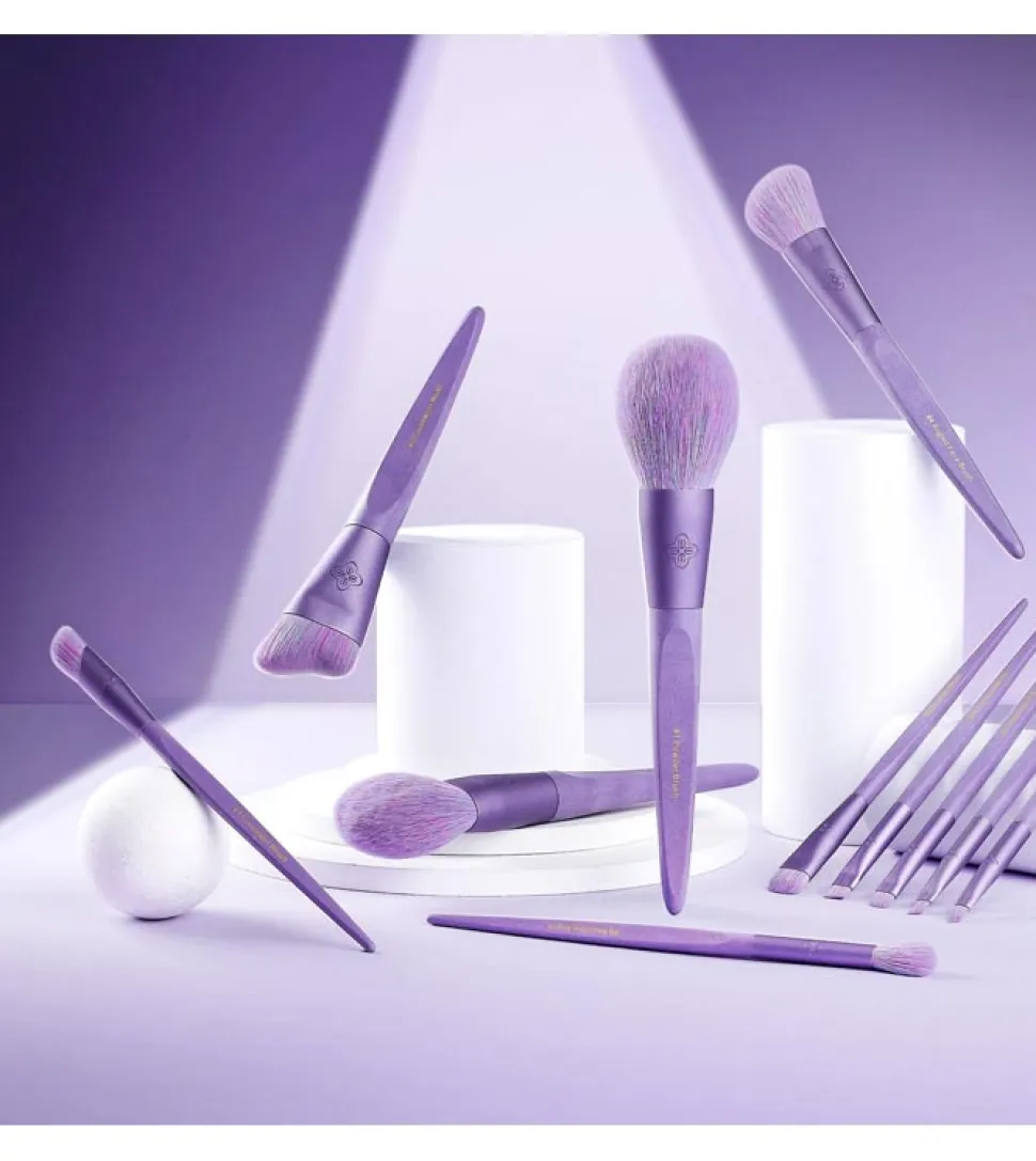 Set de brochas (11 piezas) - Ecopro Bamboo - Mist Purple
