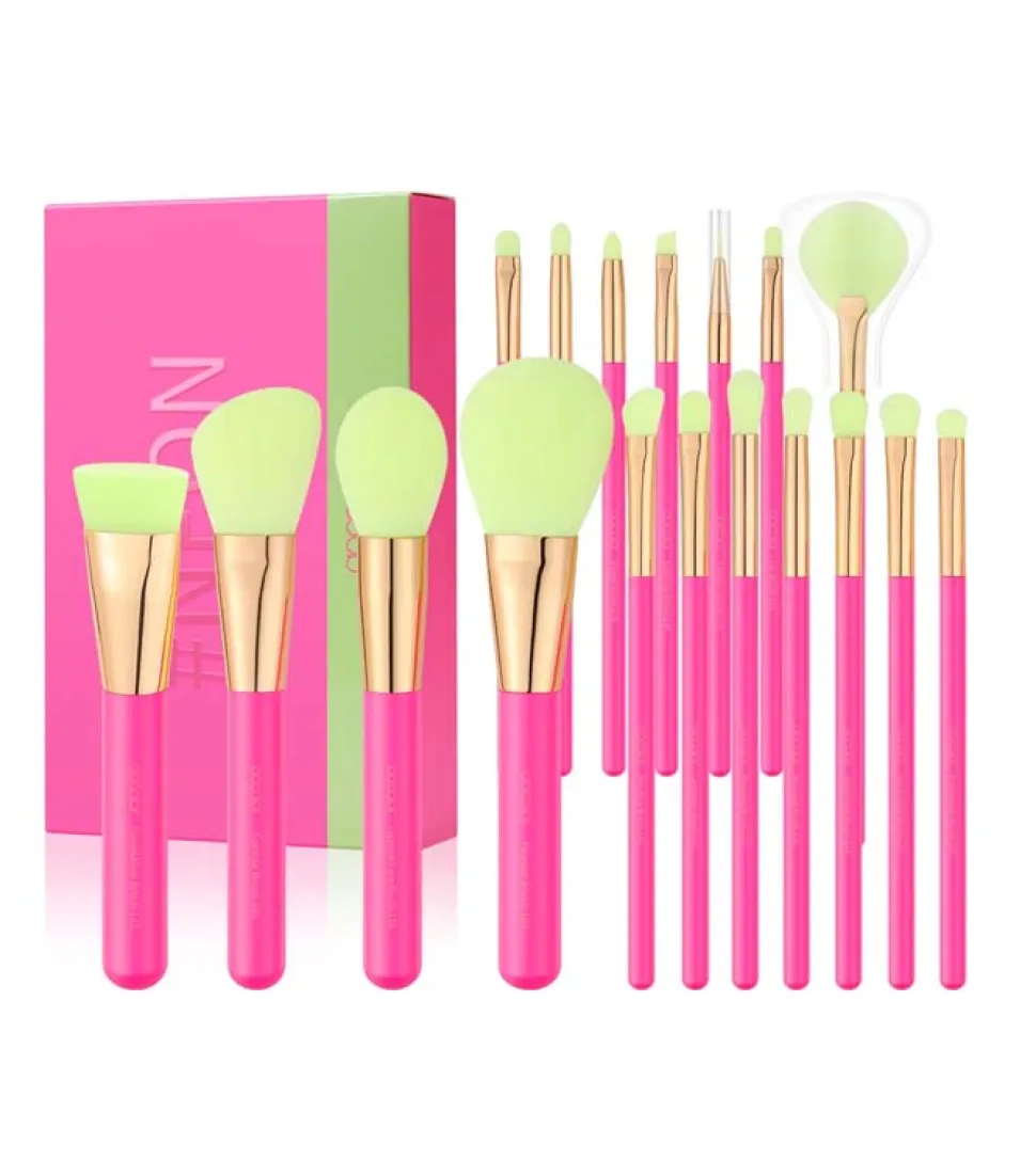 Set de Brochas (18 piezas) - Hot Pink